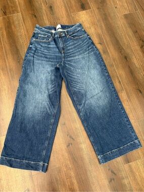 Lane Bryant Wide Leg Jeans in Dark Blue Wash